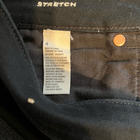 🟣American Eagle Outfitters Black Distressed Jean Shorts Size 4 - Picture 4 of 4